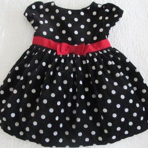 Gymboree Holiday Panda black white velvet dress